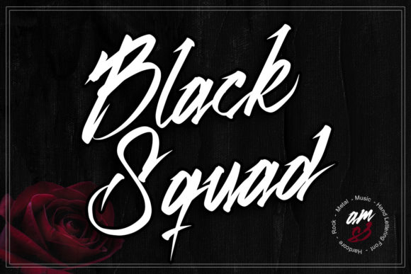 Black Squad: The Sharp Script Font for Bold Music Branding