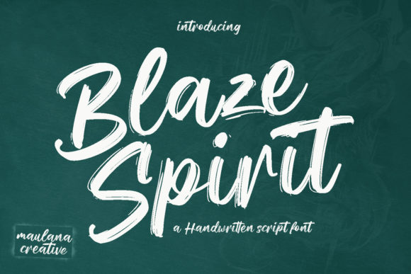 Blaze Spirit: A Bold Brush Script for Modern Design