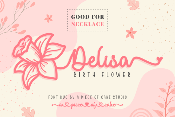 Delisa Birth Flower Duo: A Vintage Script for Modern Projects