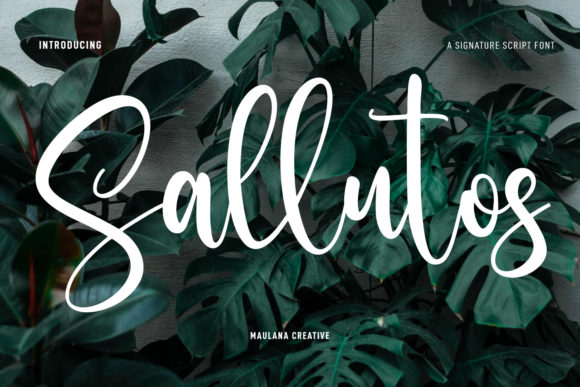 Discover Sallutos: The Script Font for Modern, Friendly Brands