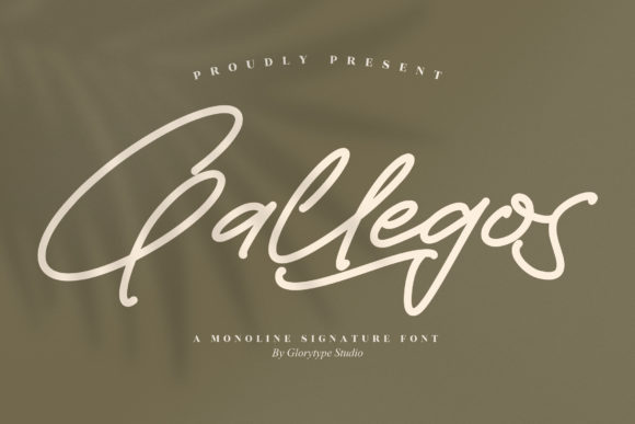 Gallegos: A Monoline Script Font for Modern Branding