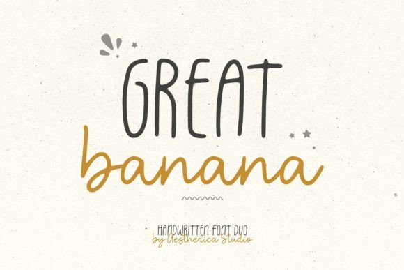 Great Banana: A Modern Handwritten Font Duo for Authentic Branding