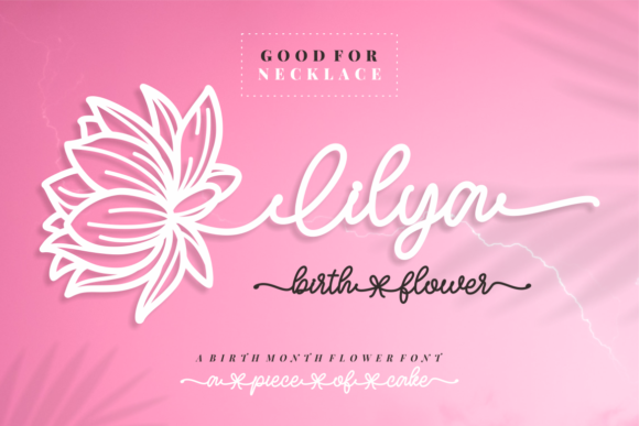 Lilya Birth Flower: A Vintage Script for Timeless Designs