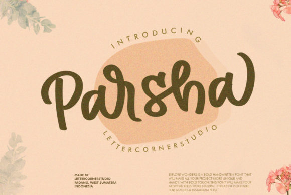 Parsha: The Script Font for Non-Connecting Cricut Projects